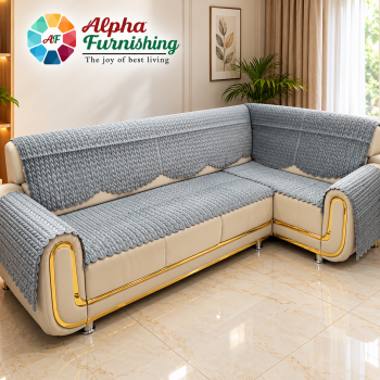 Sale Active Velvet Touch 20 Pieces Continuous Quilted Sofa Cover Set – V Pattern